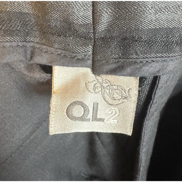 QL2 Quelledue Black Striped Dress Ankle Pants Trousers Size 40- Small 26” Waist - Picture 6 of 8